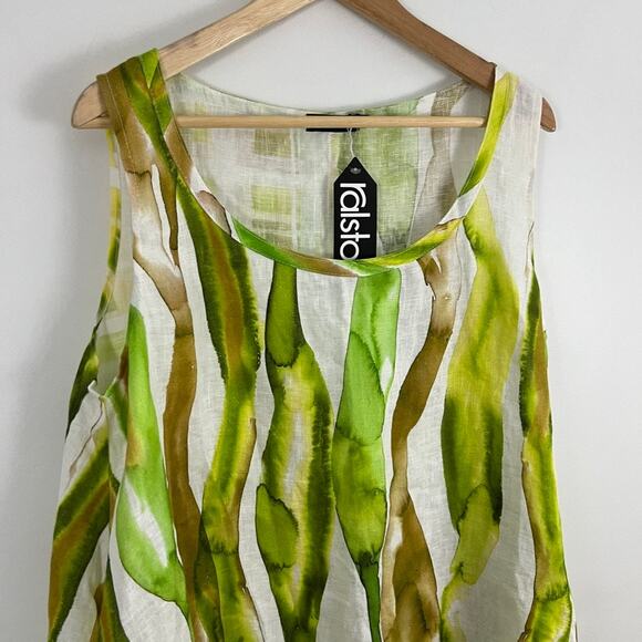 Ralston Ezra Linen Sleeveless Tunic Top Dress Size Large NEW Lagenlook - Picture 5 of 10
